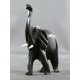 Big black ebony elephant