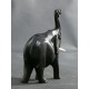 Big black ebony elephant