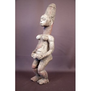 African Igbo polychrome statue
