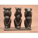 3 monkeys in ebony