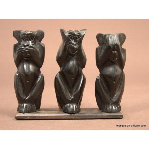 3 monkeys in ebony